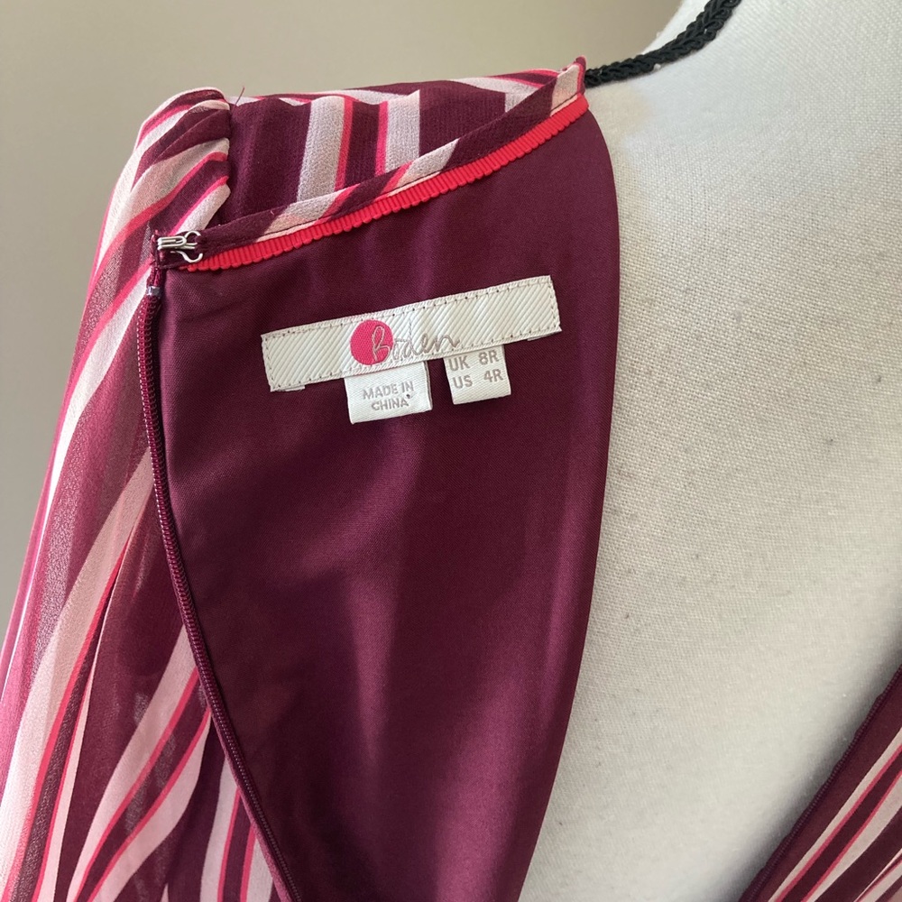 BODEN Alba Midi Dress Mulled Wine Size 4 - Picture 9 of 10